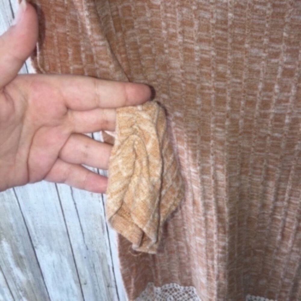 Maurices Orange Lace Bottom Blouse - Picture 2 of 4